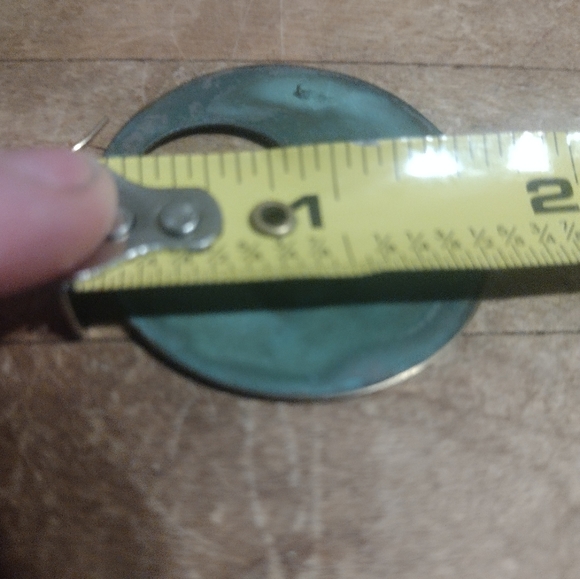 Vintage Patinaed Copper Hoop Earrings - Picture 3 of 6